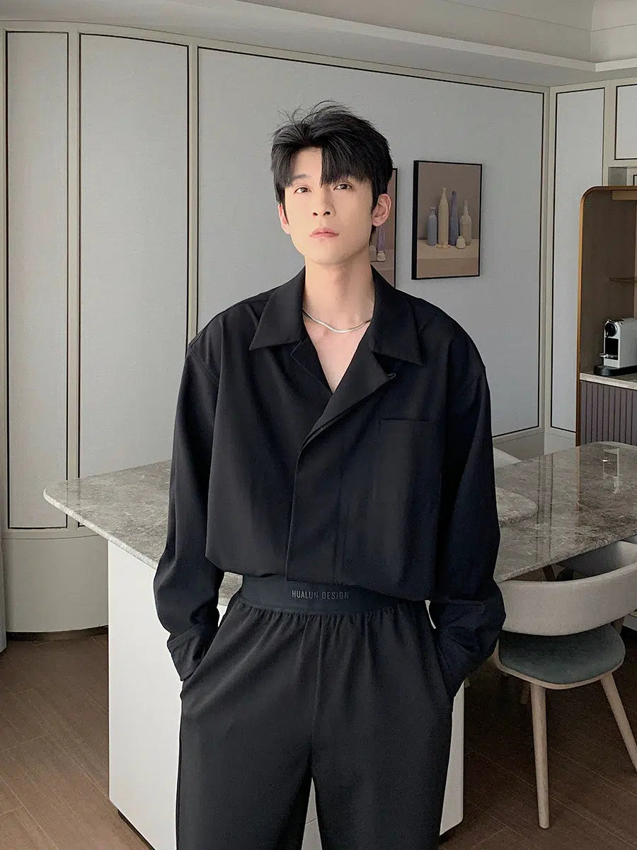 Hidden Button Long Sleeve Shirt