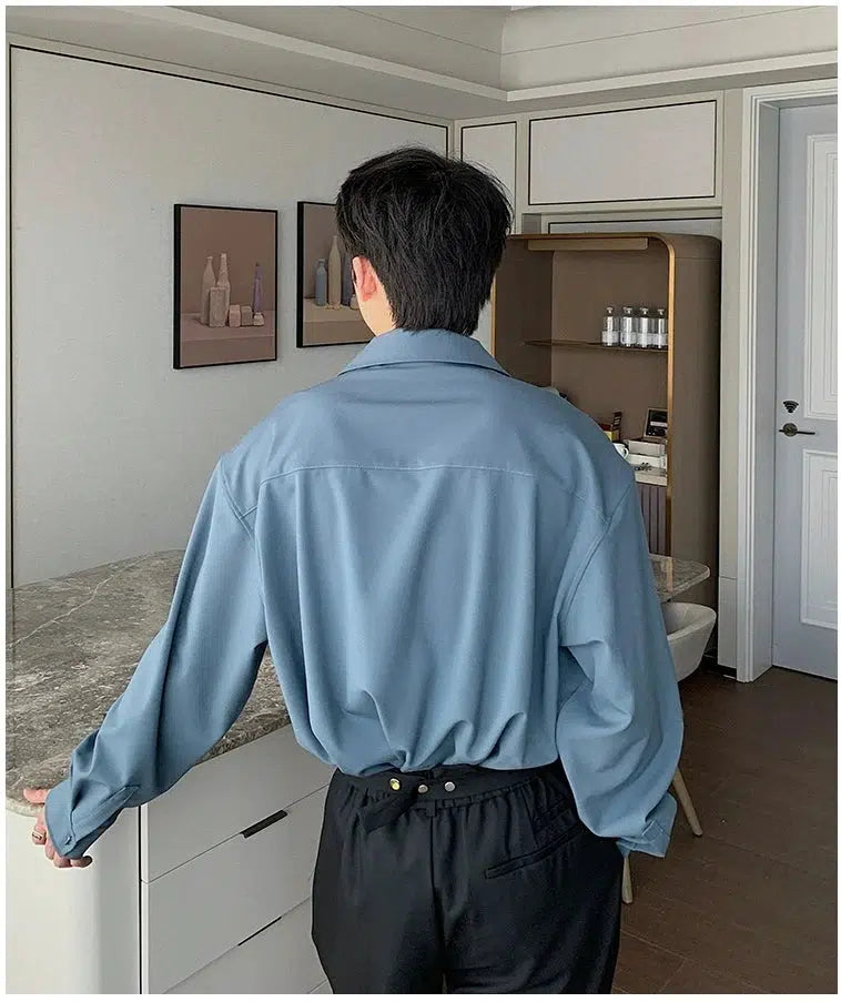 Hidden Button Long Sleeve Shirt