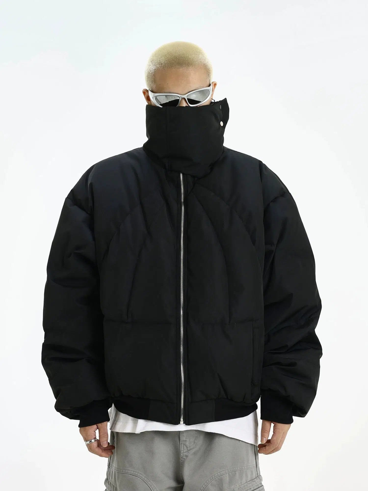 High Collar Cotton-Padded Jacket