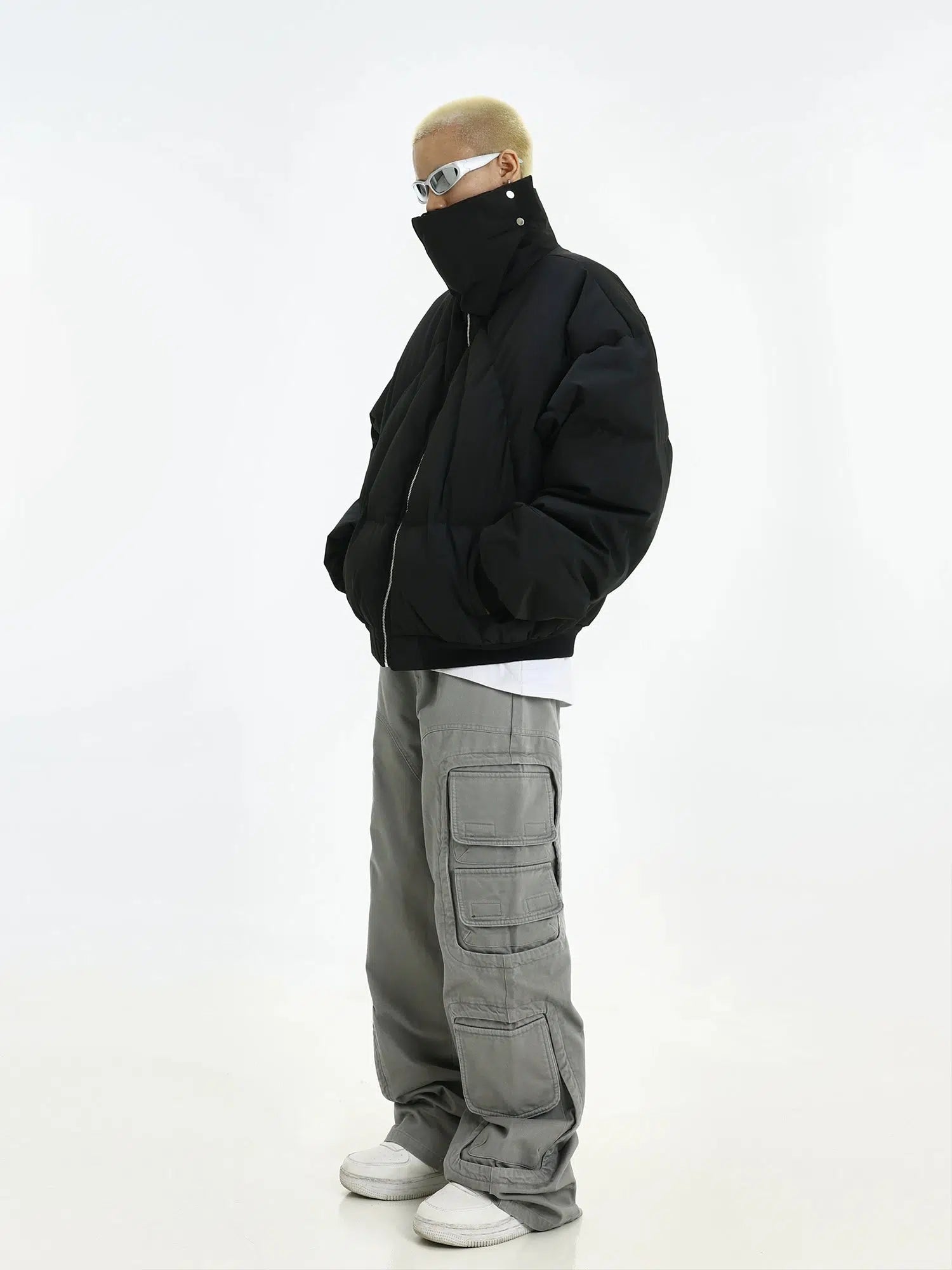 High Collar Cotton-Padded Jacket