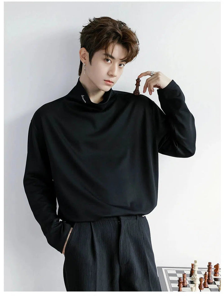 High Collar Long-sleeve Bottoming Shirt
