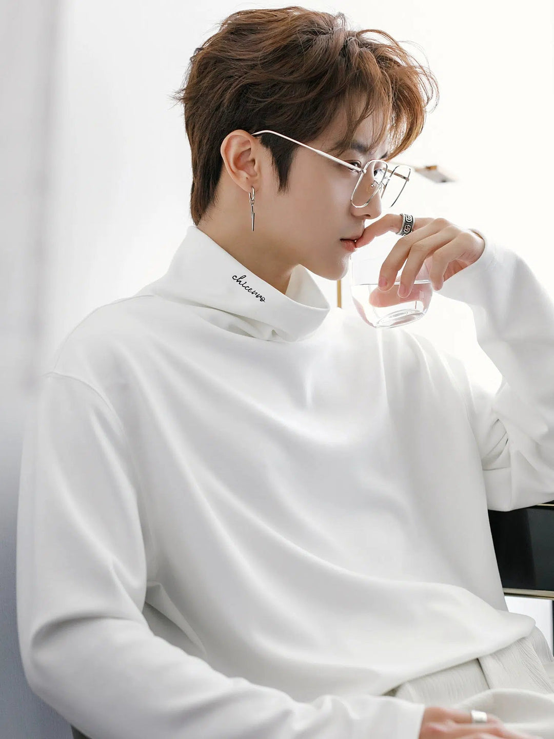 High Collar Long-sleeve Bottoming Shirt