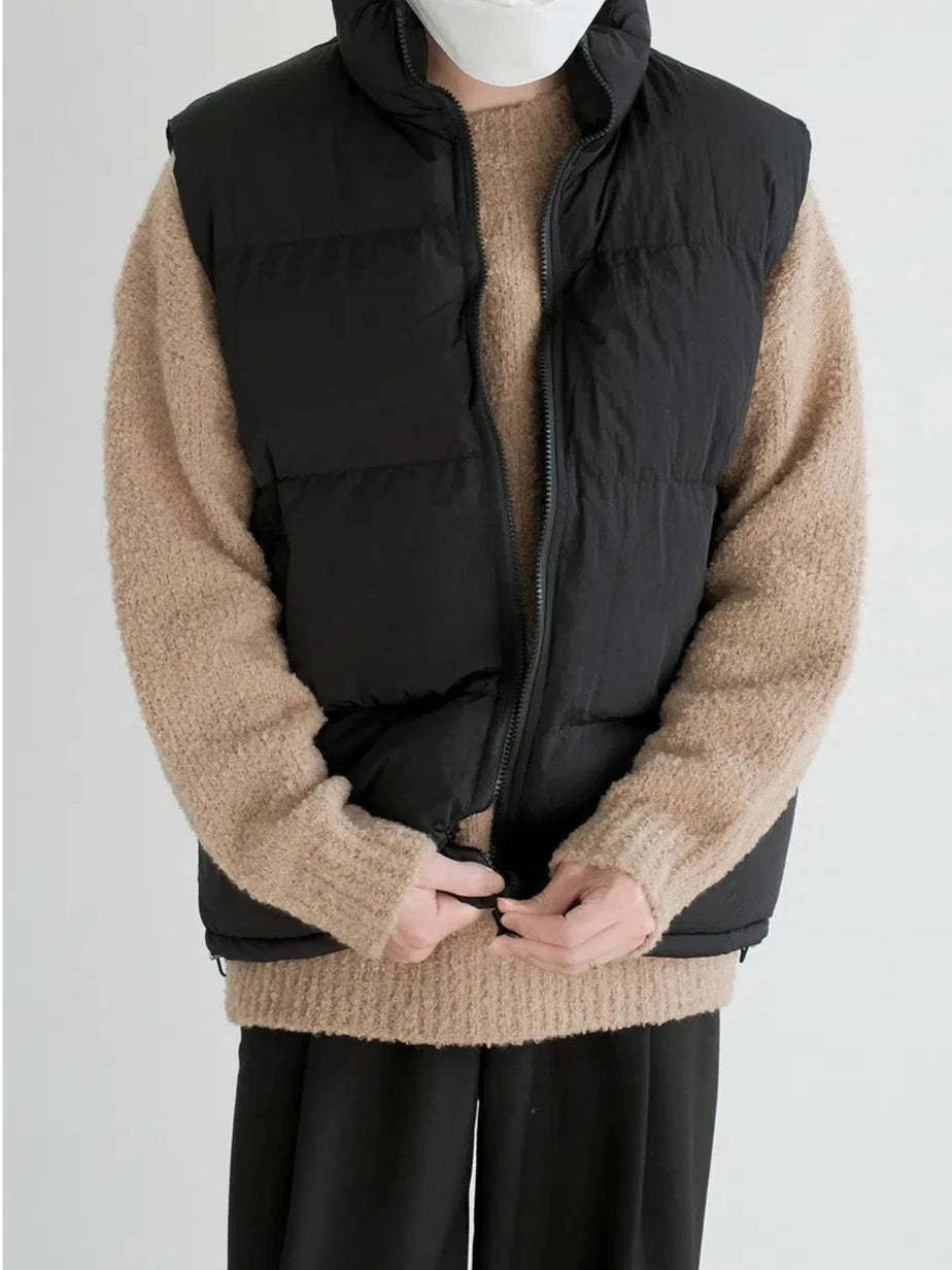 High Collar Puffer Vest