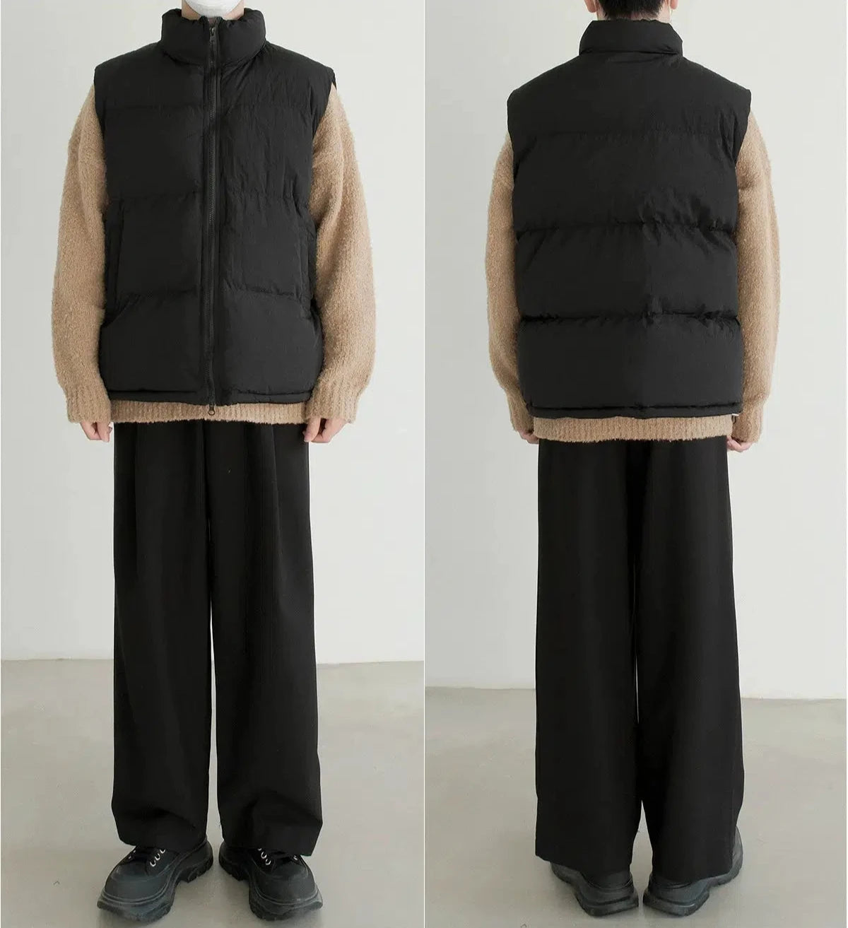 High Collar Puffer Vest