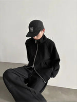 High Collar Zip-Up Jacket