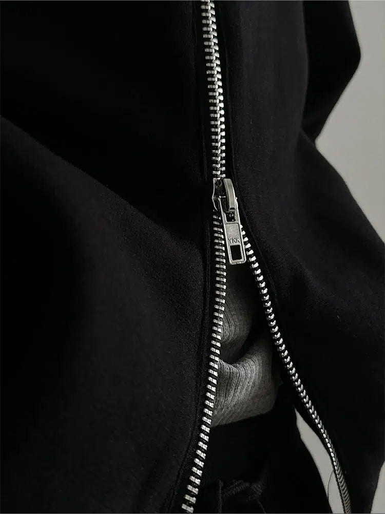 High Collar Zip-Up Jacket