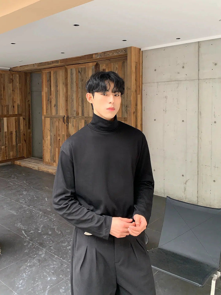 High Neck Long Sleeve Pullover