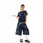 High-Neck Side Stripe T-shirt