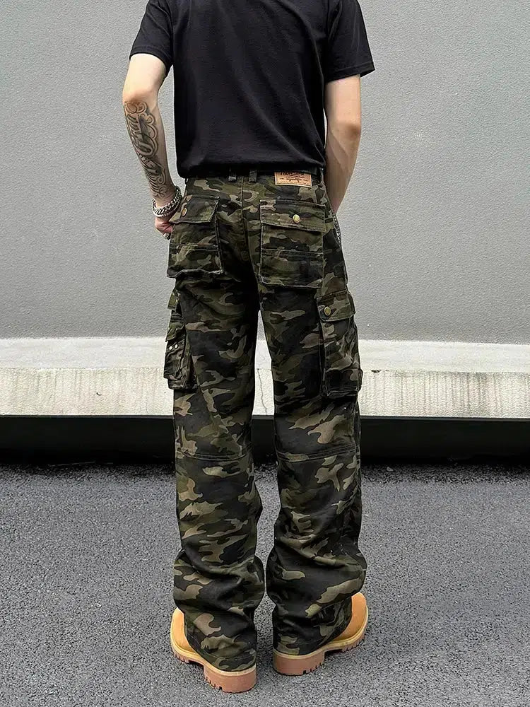 High Street Multi-pocket Camouflage Pants