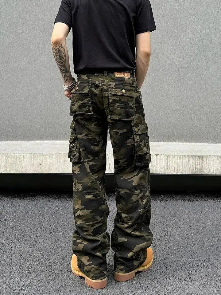 High Street Multi-pocket Camouflage Pants