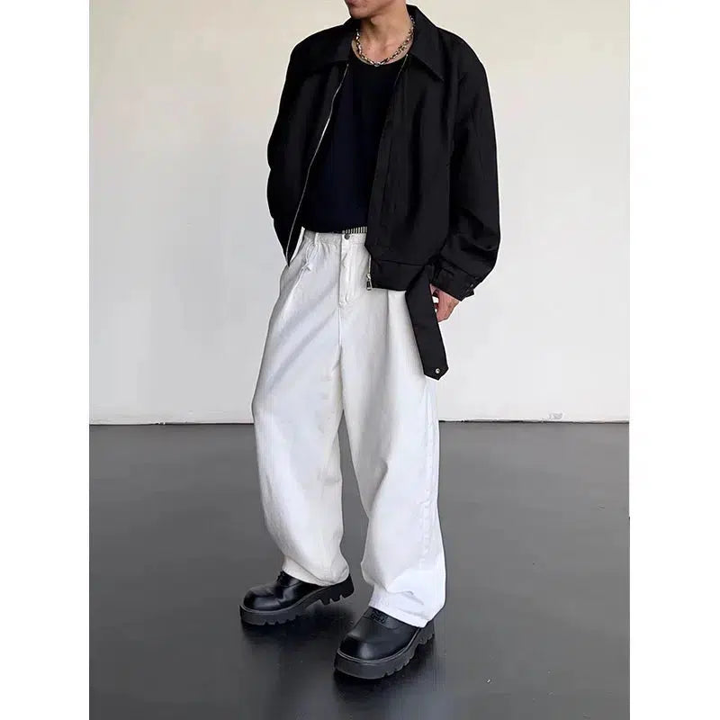 High Waist Mopping Wide leg Pants