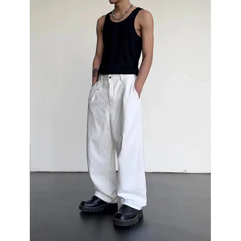 High Waist Mopping Wide leg Pants
