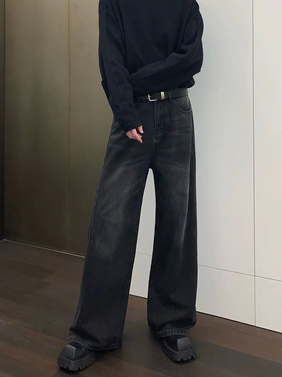 High Waist Straight Leg Jeans