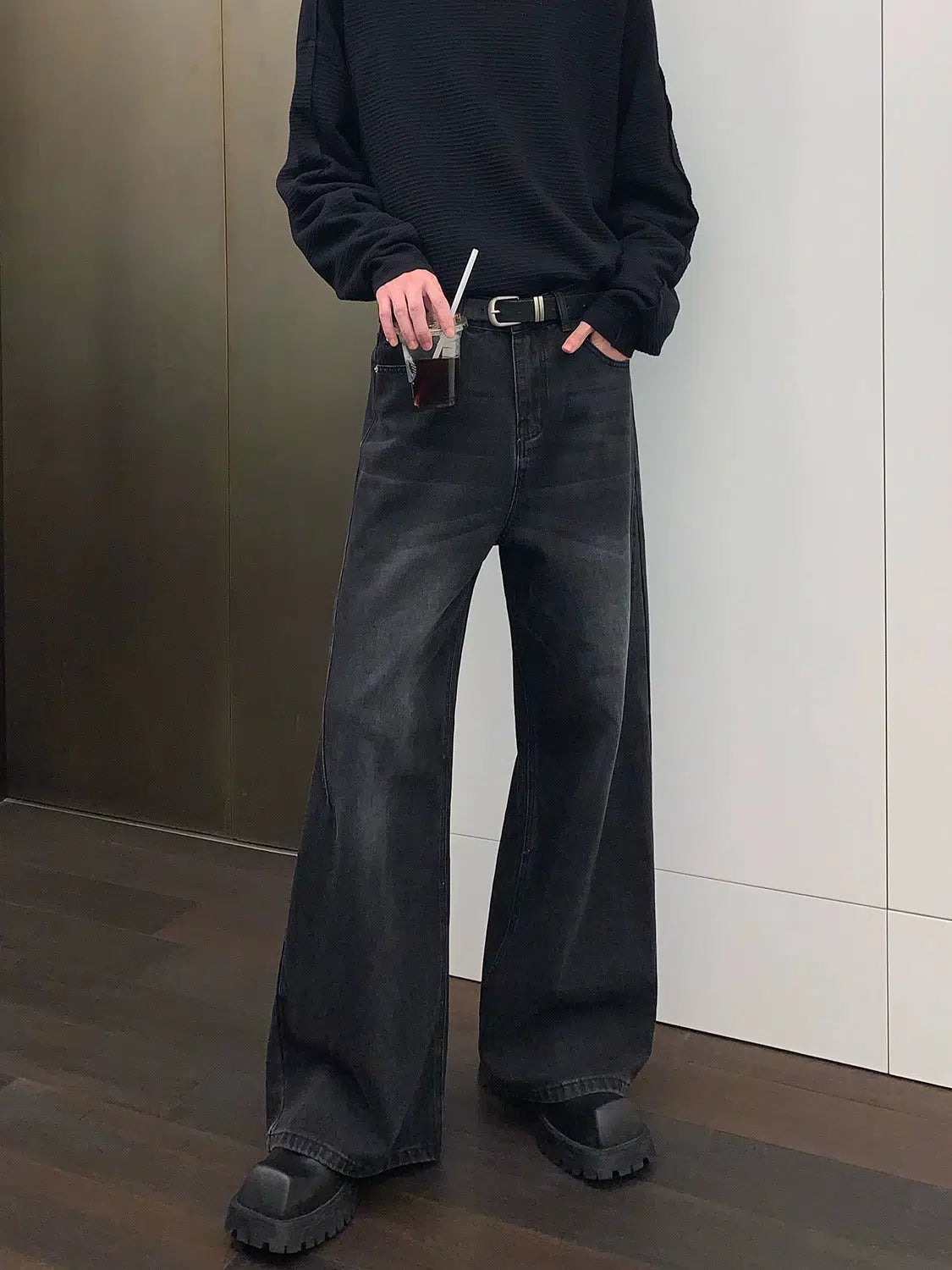 High Waist Straight Leg Jeans