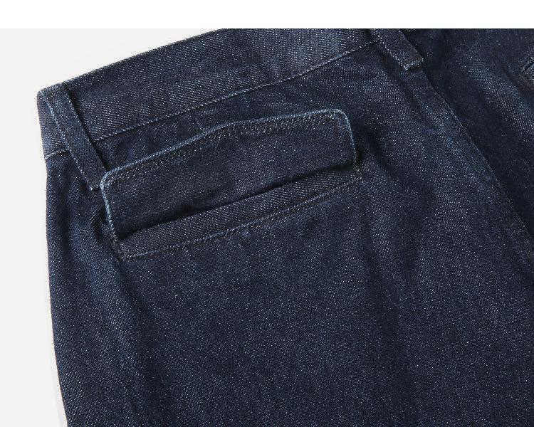 High-Waist Washed Jeans
