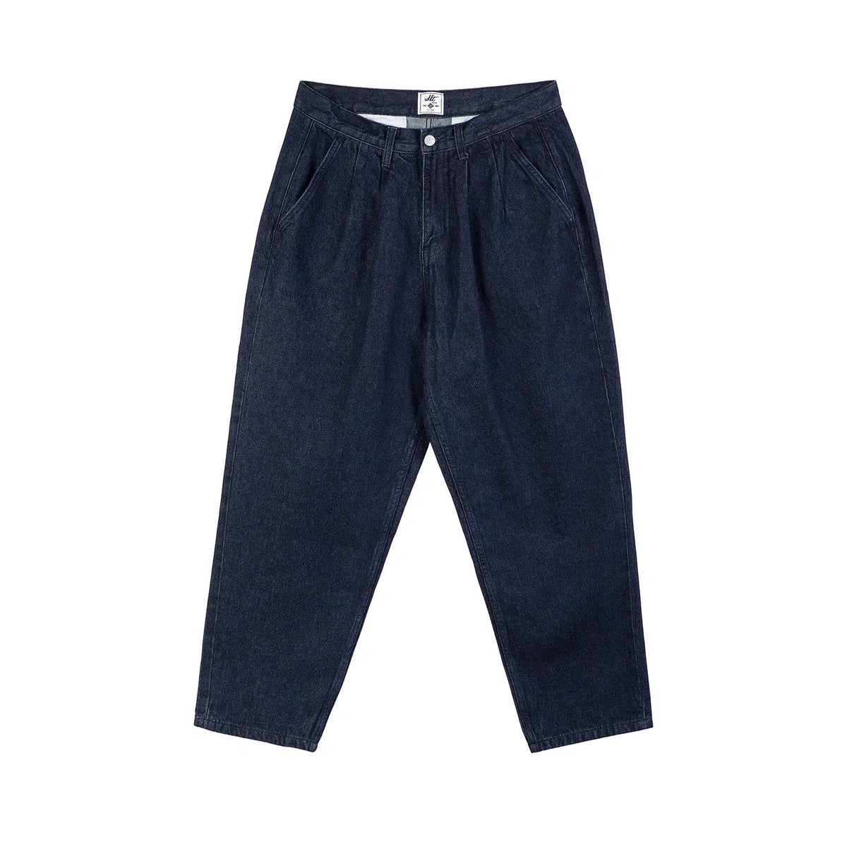 High-Waist Washed Jeans