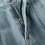 High-Waist Washed Jeans