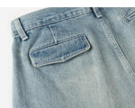 High-Waist Washed Jeans