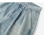 High-Waist Washed Jeans