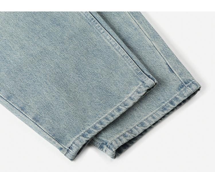 High-Waist Washed Jeans