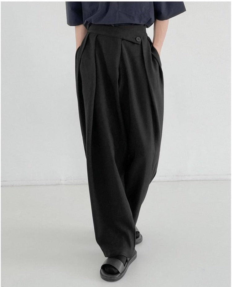 High Waist Wide-Leg Casual Pants