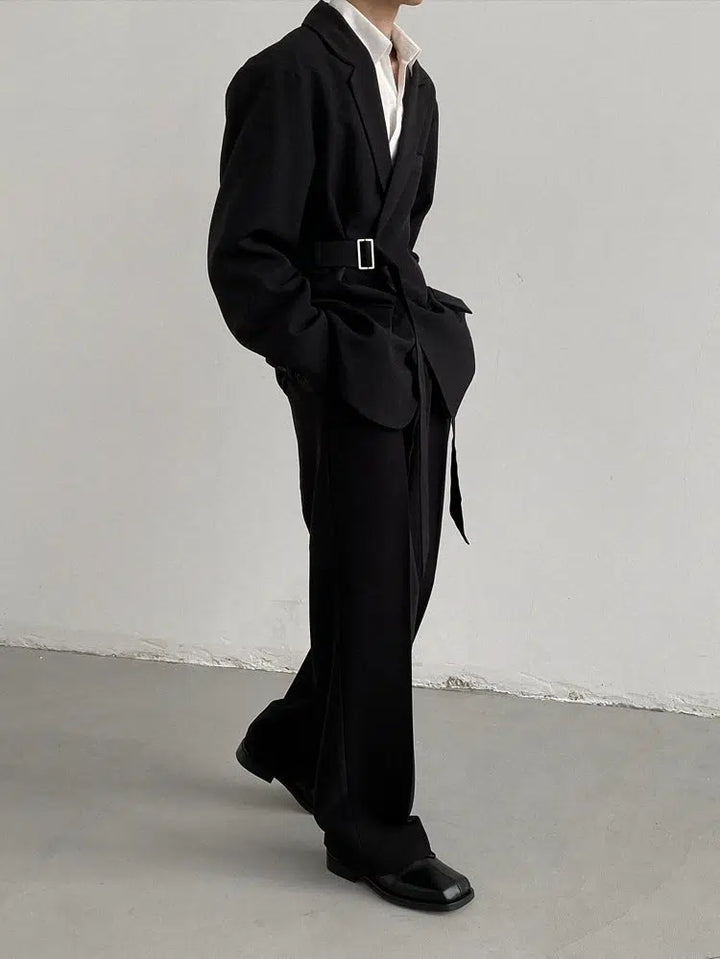 High-Waisted Belted Pants
