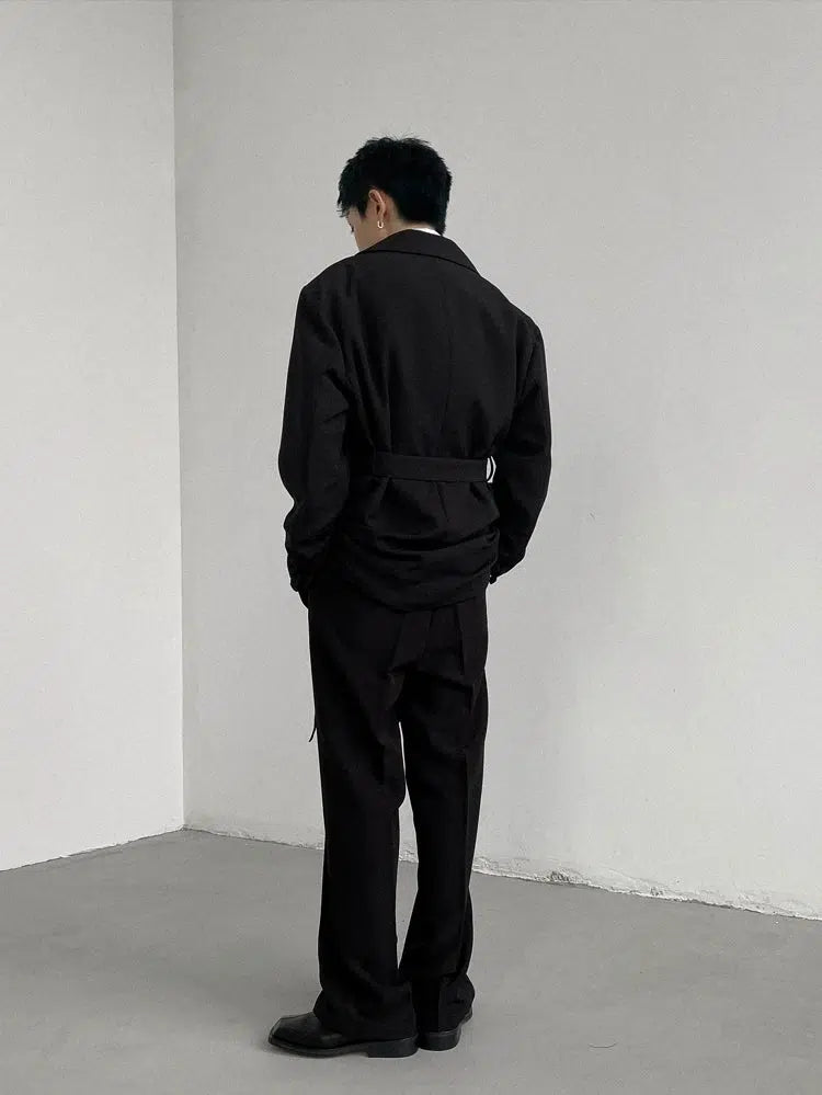 High-Waisted Belted Pants