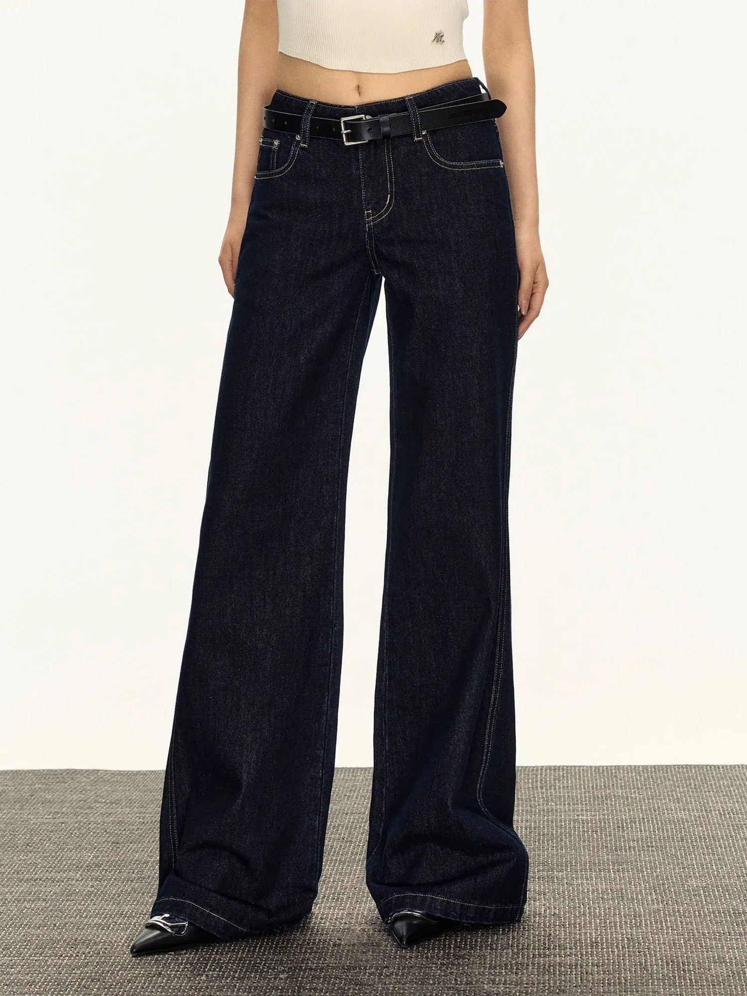 High-Waisted Wide-Leg Jeans