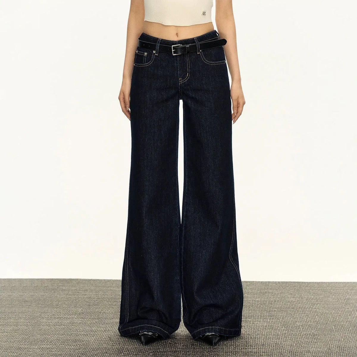 High-Waisted Wide-Leg Jeans