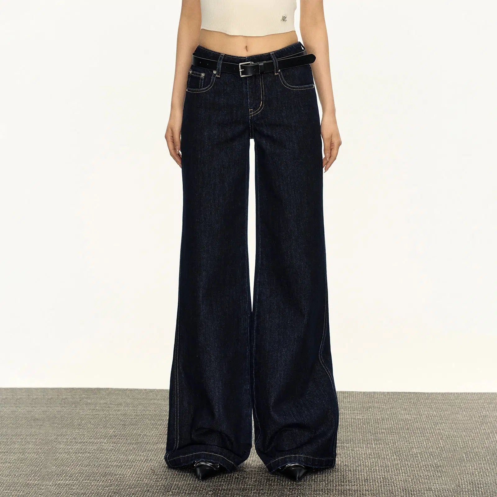 High-Waisted Wide-Leg Jeans