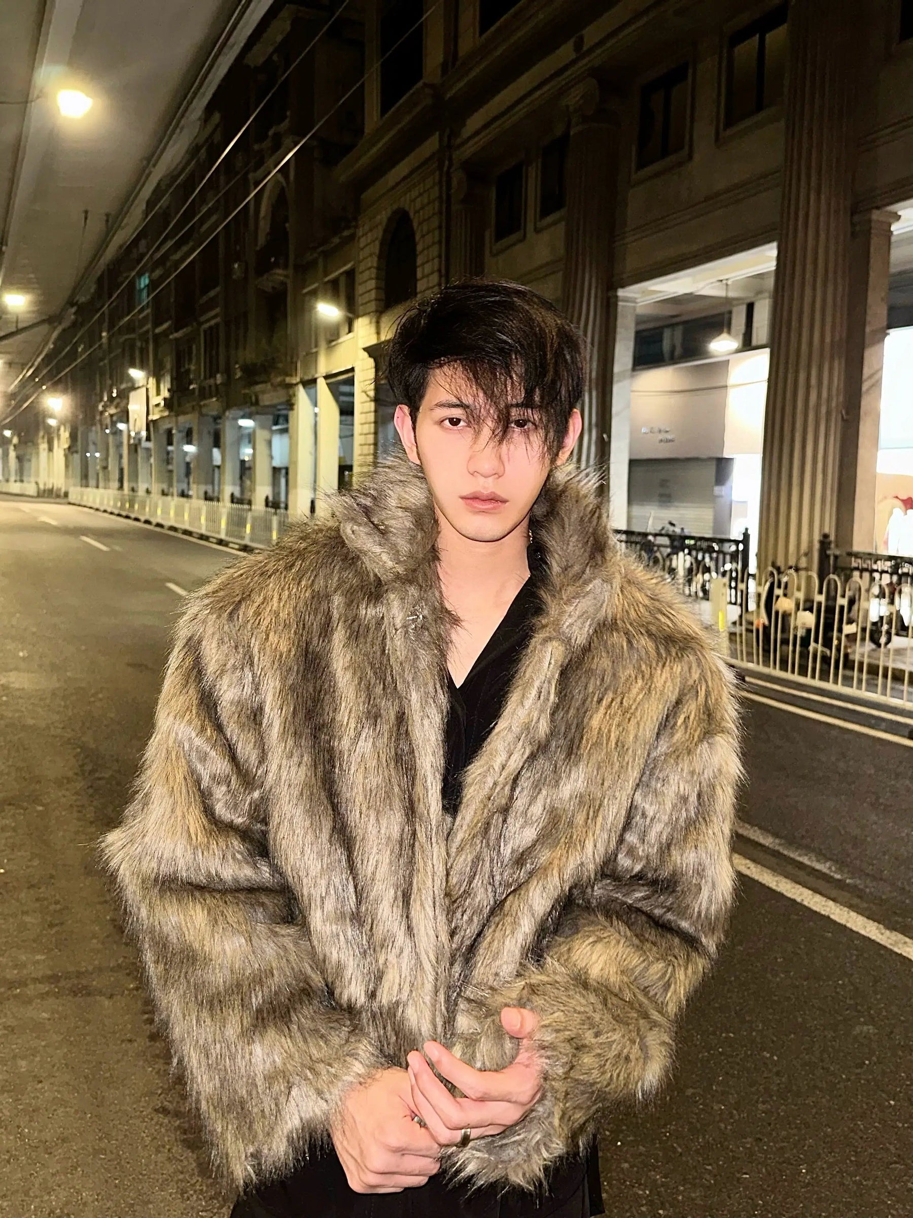 High end Lapel Fur Coat The Korean Fashion