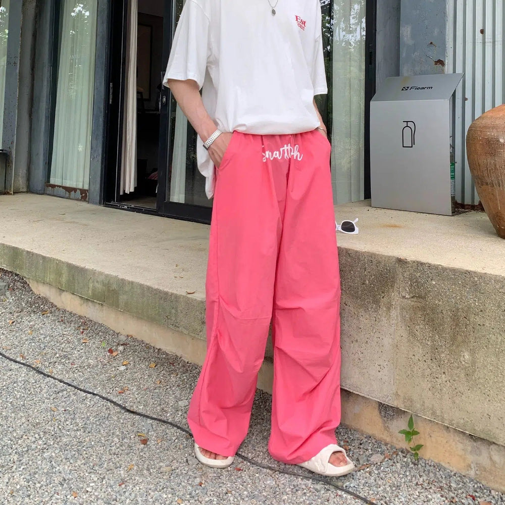Hip Hop Letter Wide Leg Casual Pants
