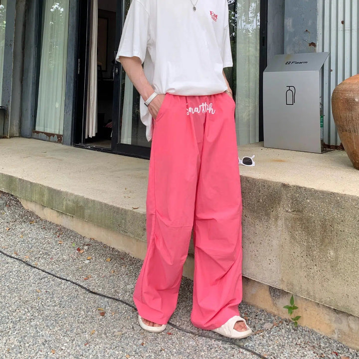 Hip Hop Letter Wide Leg Casual Pants