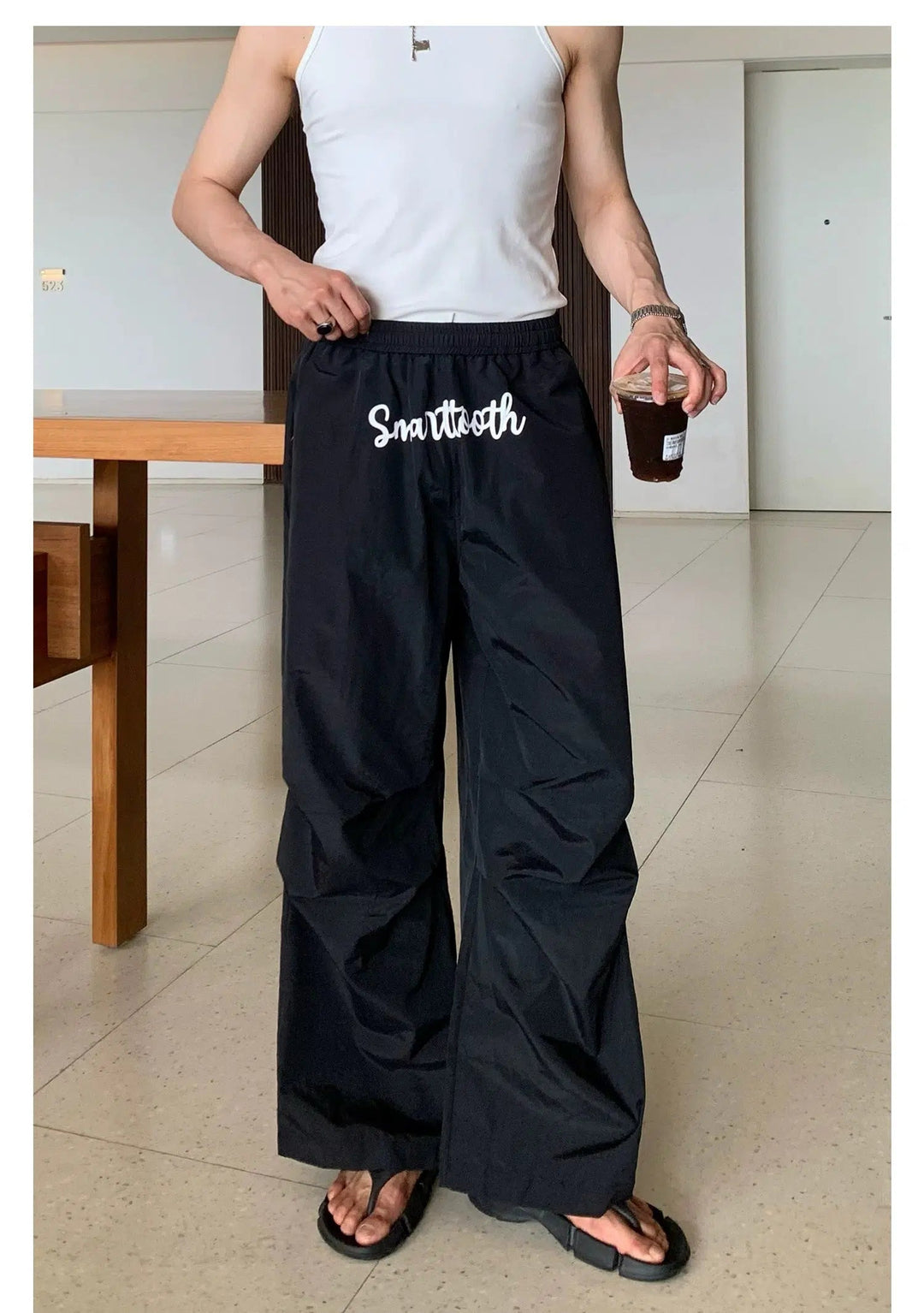 Hip Hop Letter Wide Leg Casual Pants