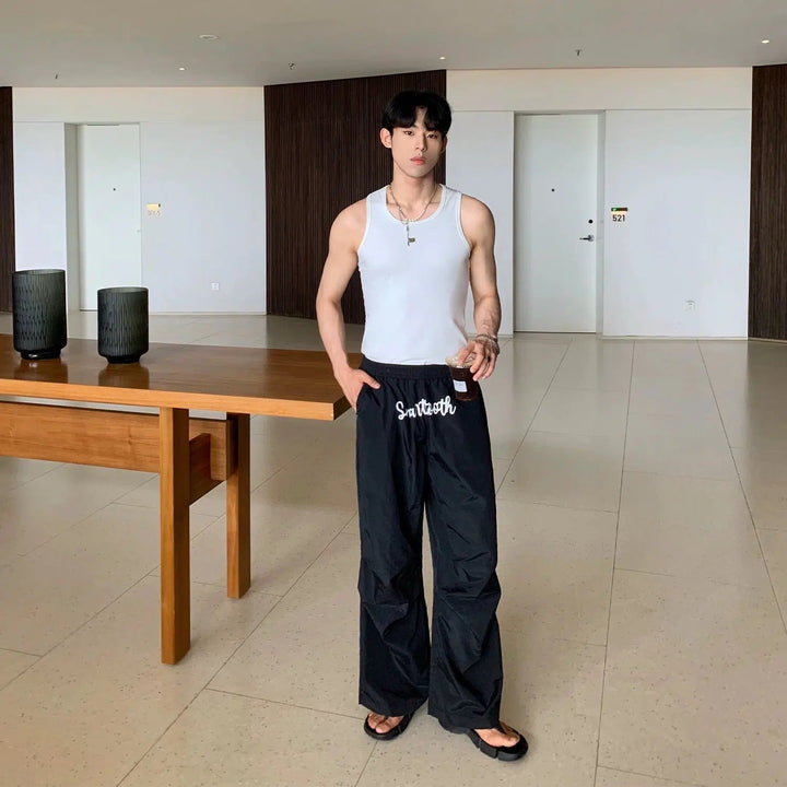 Hip Hop Letter Wide Leg Casual Pants