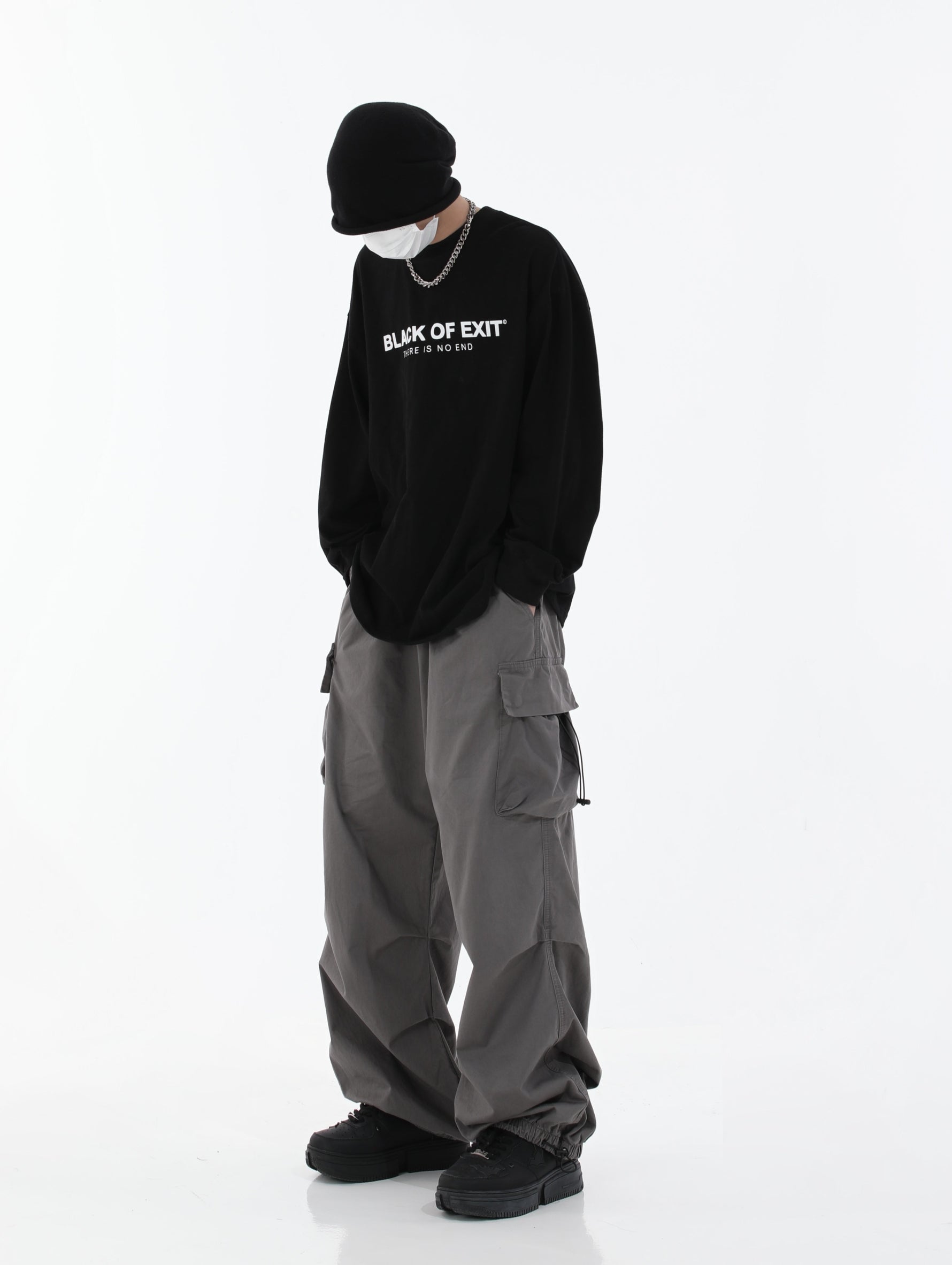 Hip-hop Drawstring Cargo Pants