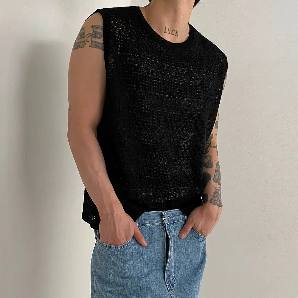 Hollow Knit Tank Top