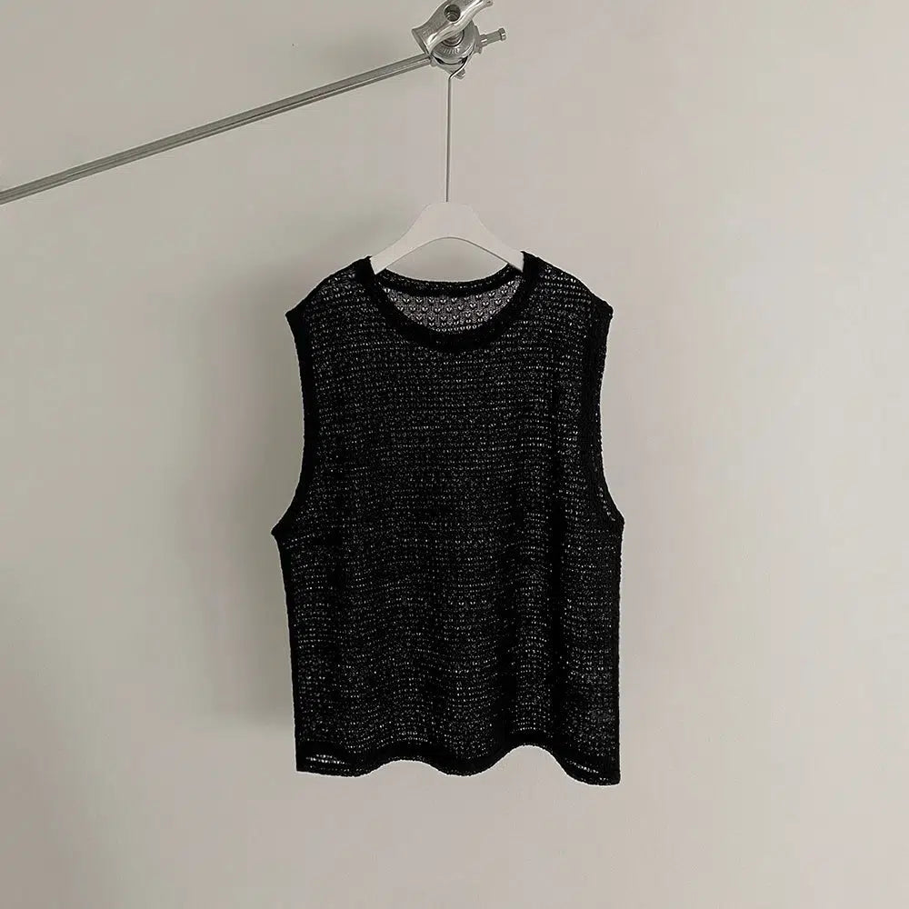 Hollow Knit Tank Top
