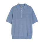 Hollow Short-sleeved Knitted Polo Shirt