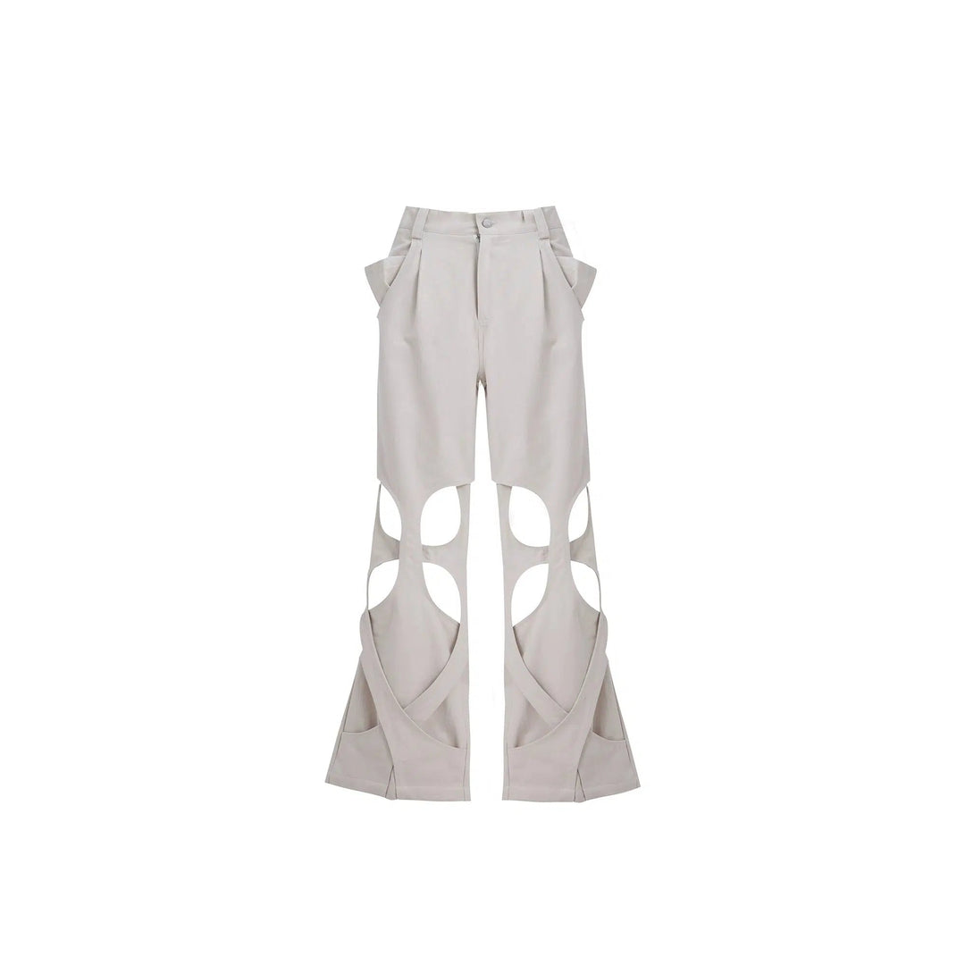 Hollow Winding Distressed Loose Pants
