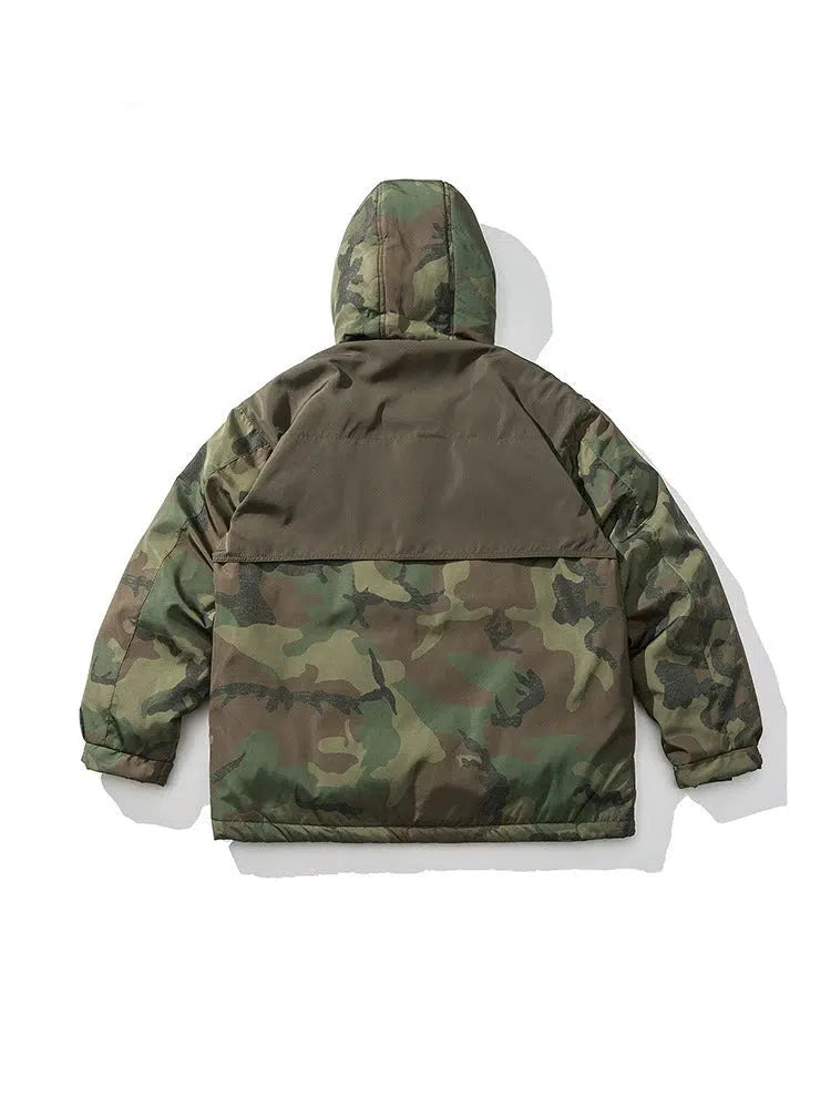 Hooded Camouflage Down Jacket