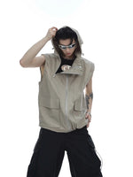 Sleeveless Hooded Vest Jacket and Pants set