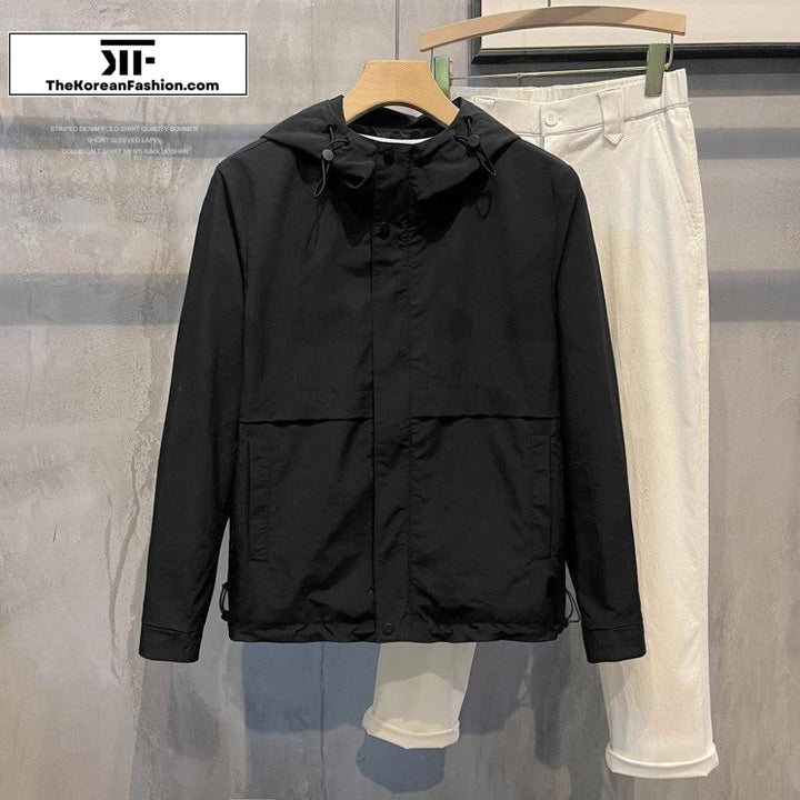 Hooded Slim-fit Zipper Jacket