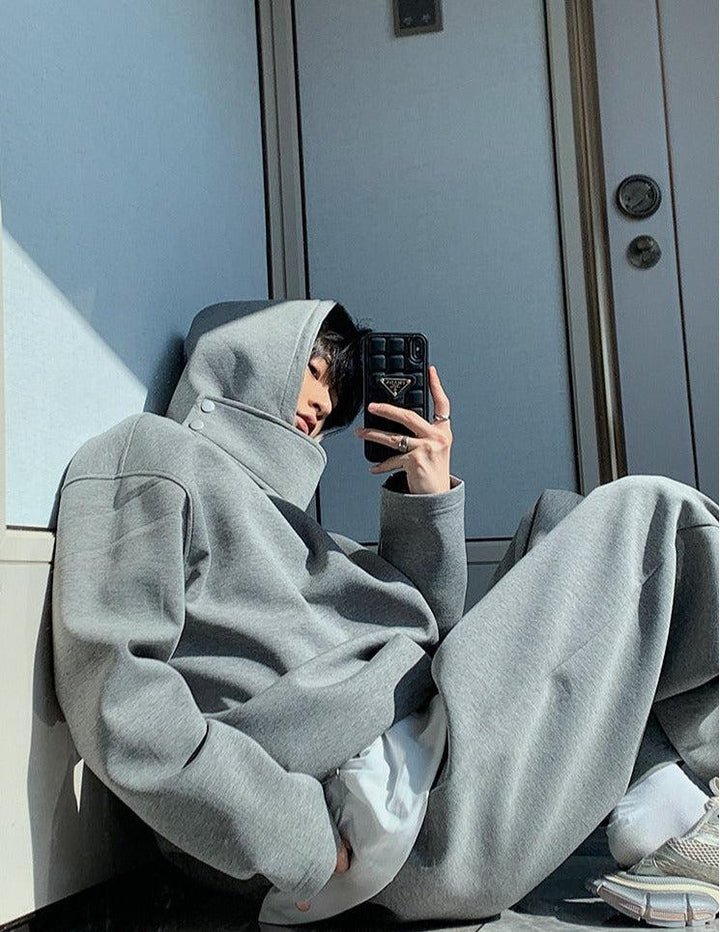 Hooded Sweatshirt Two Piece Suit