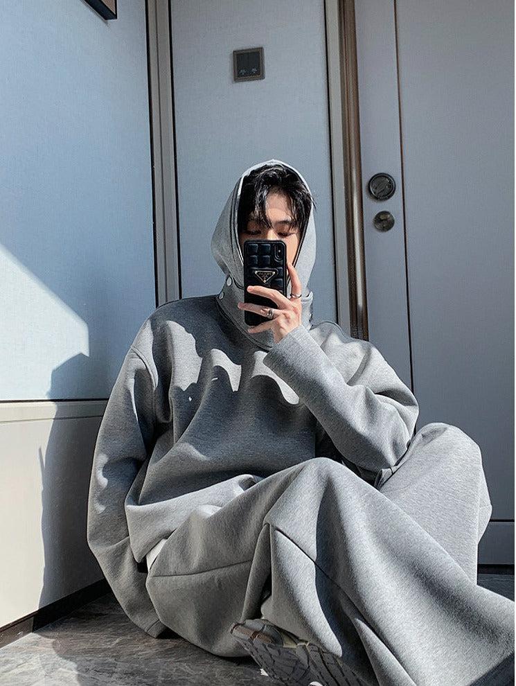 Hooded Sweatshirt Two Piece Suit