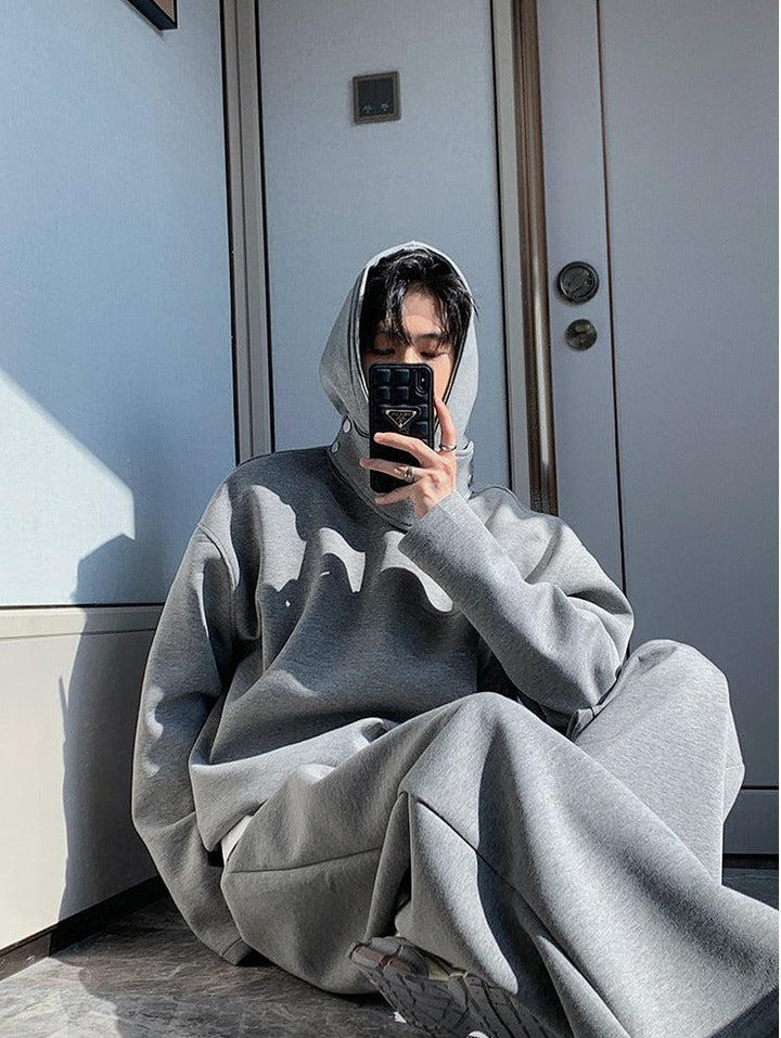 Hooded Sweatshirt Two Piece Suit