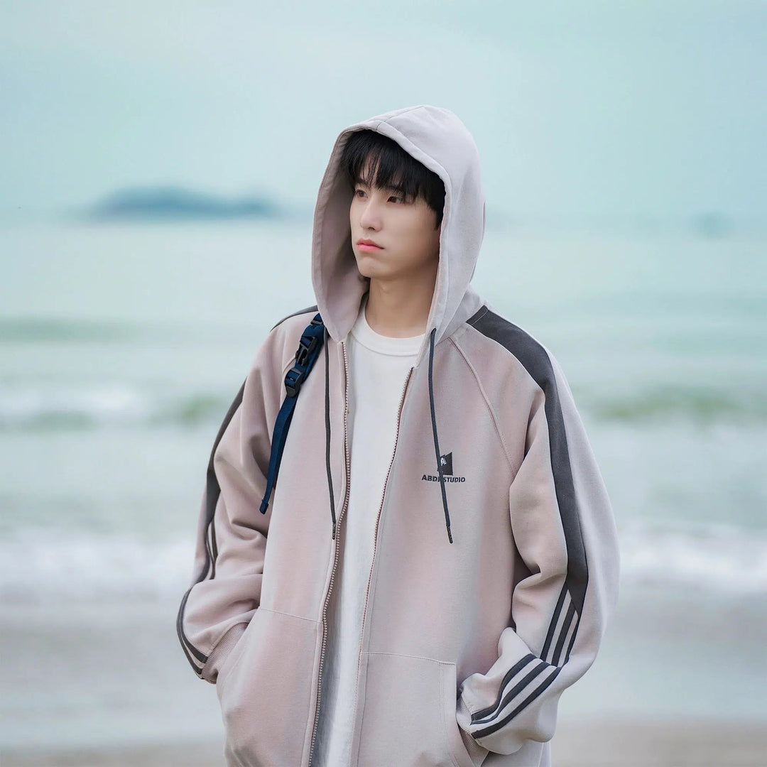 Stripe Detail Hooded Sweatshirt