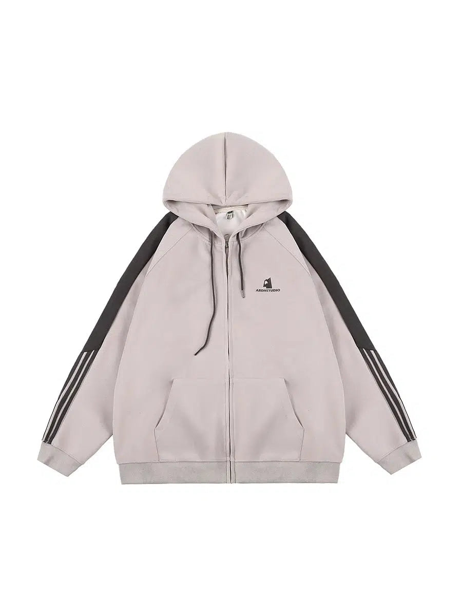 Stripe Detail Hooded Sweatshirt