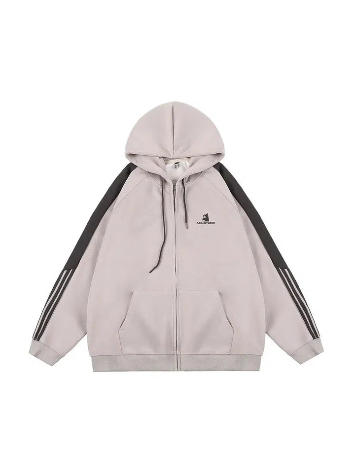 Stripe Detail Hooded Sweatshirt