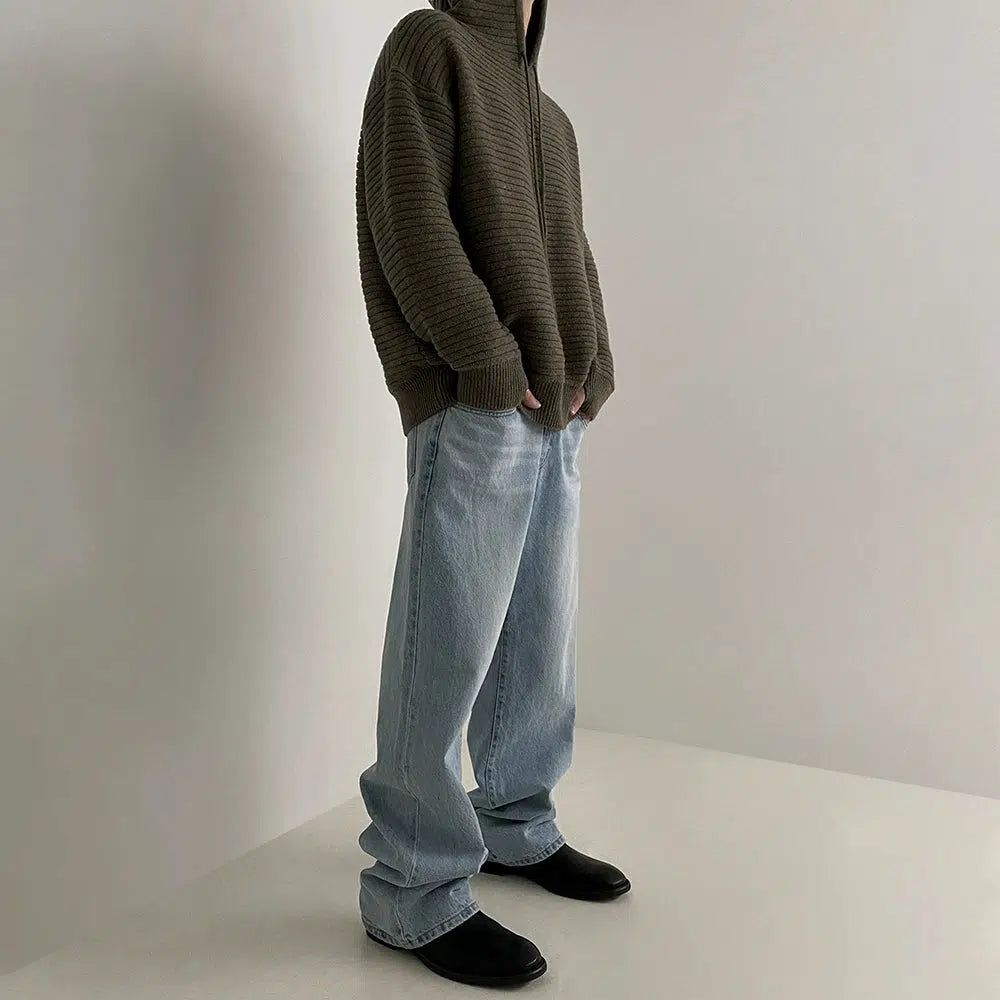 Hooded Thickened Knitted Sweatshirt